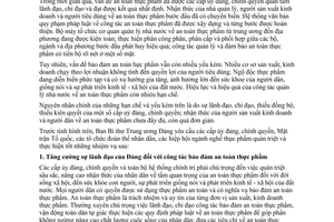 Chỉ thị 08-CT/TW tăng cường sự lãnh đạo Đảng vấn đề an toàn thực phẩm