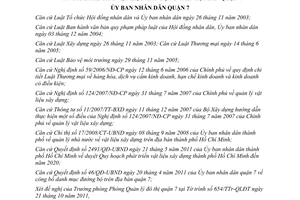 Quyết định 11/2011/QĐ-UBND khu vực, đường phố, địa điểm sản xuất