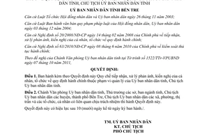 Quyết định 30/2011/QĐ-UBND Quy chế tiếp nhận, xử lý phản ánh, kiến nghị