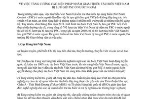 Chỉ thị 09/CT-BGTVT tăng cường biện pháp nhằm giảm thiểu tàu biển