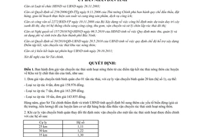 Quyết định 133/2011/QĐ-UBND đơn giá vận chuyển và quy trình thu gom, vận chuyển