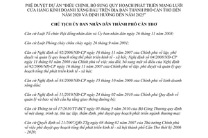 Quyết định 2579/QĐ-UBND 2011 điều chỉnh quy hoạch kinh doanh xăng dầu Cần Thơ