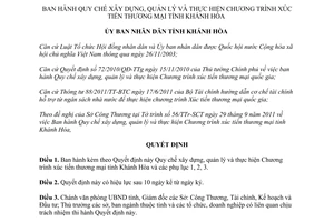 Quyết định 29/2011/QĐ-UBND  Quy chế xây dựng, quản lý và thực hiện Chương trìn