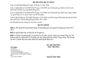 Quyết định 4155/QĐ-BTP  phê duyệt Kế hoạch hành động bình đẳng giới