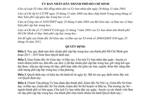 Quyết định 5164/QĐ-UBND Quy định tạm thời chuẩn phổ cập bậc trung học