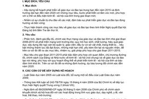 Kế hoạch 4799/KH-UBND phát triển giáo dục và đào tạo 2011-2015 tỉnh Bến Tre