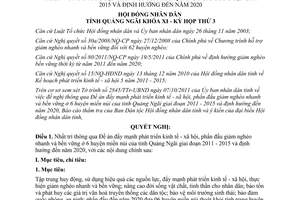 Nghị quyết 23/2011/NQ-HĐND đẩy mạnh phát triển kinh tế xã hội tỉnh Quảng Ngãi