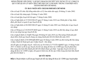 Quyết định 5169/QĐ-UBND  duyệt nhiệm vụ đồ án quy hoạch chi tiết xây dựng