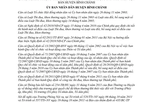 Quyết định 20/2011/QĐ-UBND  khen thưởng khi thôi việc