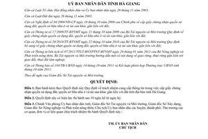 Quyết định 2336/2011/QĐ-UBND trách nhiệm cung cấp thông tin