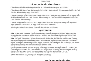 Quyết định 41/2011/QĐ-UBND Nâng cao chất lượng giáo dục đào tạo nguồn nhân lực