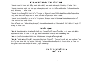 Quyết định 63/2011/QĐ-UBND Quy chế phối hợp tiếp nhận, xử lý phản ánh, kiến nghị