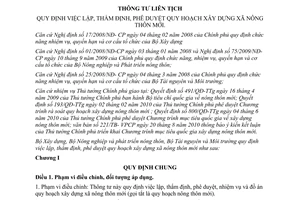 Thông tư liên tịch 13/2011/TTLT-BXD-BNNPTNT-BTN&MT lập, thẩm định phê duyệt