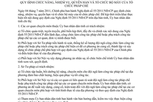 Chỉ thị 37/2011/CT-UBND chức năng nhiệm vụ quyền hạn tổ chức bộ máy pháp chế Huế