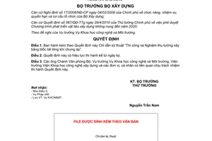 Quyết định 947/QĐ-BXD Chỉ dẫn kỹ thuật Thi công và nghiệm thu tường xây