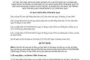 Quyết định 1835/2011/QĐ-UBND sửa đổi Quyết định 3330/2009/QĐ-UBND