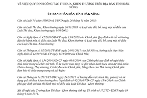 Quyết định 1463/QĐ-UBND 2011 quy định công tác thi đua khen thưởng Đắk Nông