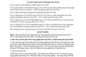 Quyết định 199/QĐ-UBND phê duyệt Đề án đẩy mạnh phát triển công nghiệp