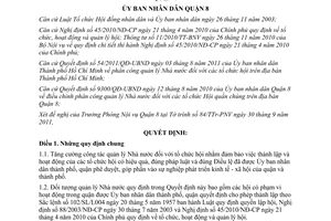 Quyết định 06/2011/QĐ-UBND phân công quản lý Nhà nước