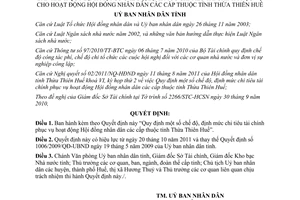 Quyết định 35/2011/QĐ-UBND chi tiêu tài chính phục vụ hoạt động Hội đồng