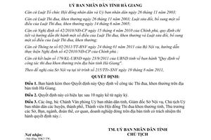 Quyết định 2218/2011/QĐ-UBND công tác Thi đua, khen thưởng