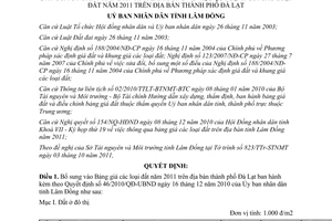 Quyết định 55/2011/QĐ-UBND bổ sung Quyết định 46/2010/QĐ-UBND