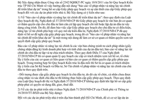 Công văn 100/BXD-KTQH hướng dẫn báo cáo pháp nhân và năng lực tài chính