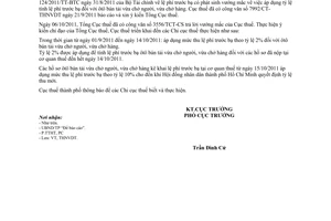 Công văn 8607/CT-THNVDT tỷ lệ tính lệ phí trước bạ ôtô bán tải