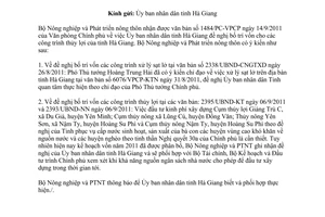 Công văn 2887/BNN-TCTL đầu tư xây dựng dự án kè chống sạt lở và dự án thủy lợi