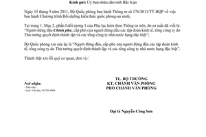 Công văn 2718/BQP-VP 2011 đính chính 176/2011/TT-BQP Bồi dưỡng kiến thức quốc phòng an ninh