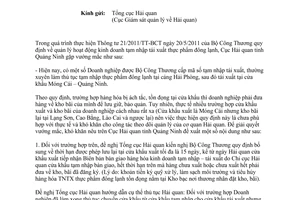 Công văn 1662/HQQN-GSQL thực hiện Thông tư 21/2011/TT-BCT