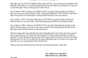 Công văn 5056/TCHQ-CCHĐH xác định chứng từ C/O điện tử