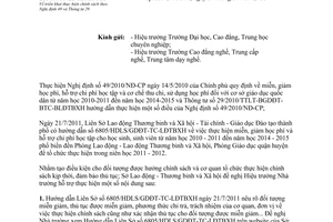 Công văn 10181/LĐTBXH-XH thực hiện chính sách theo Nghị định 49/2010/NĐ-CP