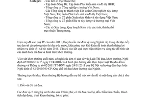 Công văn 359/BXD-TCCB hướng dẫn khen thưởng năm 2011