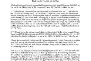 Công văn 13913/BTC-NSNN kinh phí khám chữa bệnh cho trẻ em dưới 6 tuổi