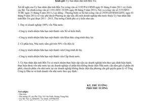 Công văn 1921/TTg-ĐMDN phê duyệt Phương án sắp xếp đổi mới doanh nghiệp nhà nước