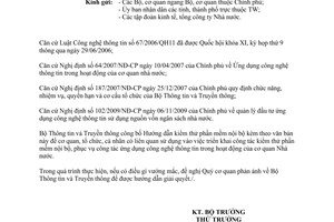 Công văn 3228/BTTTT-VCL hướng dẫn kiểm thử phần mềm nội bộ