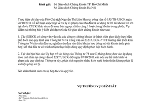 Công văn 458/GS triển khai Thông tư 74