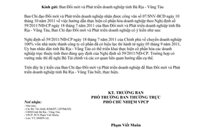 Công văn 96/BĐMDN hướng dẫn thực hiện cổ phần hóa theo Nghị định 59/2011/NĐ-CP