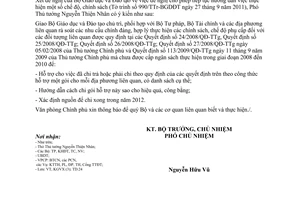 Công văn 7642/VPCP-KGVX hướng dẫn thực hiện chế độ, chính sách