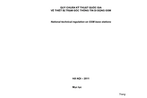 Quy chuẩn kỹ thuật Quốc gia QCVN 41:2011/BTTTT về thiết bị trạm gốc thông tin di động GMS do Bộ trưởng Bộ Thông tin và Truyền thông ban hành