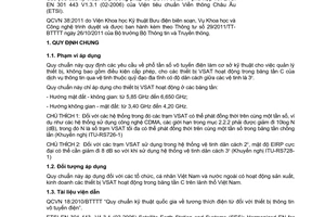 Quy chuẩn kỹ thuật Quốc gia QCVN 38:2011/BTTTT về thiết bị VSAT hoạt động trong băng tần C do Bộ trưởng Bộ Thông tin và Truyền thông ban hành