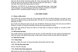 Quy chuẩn kỹ thuật Quốc gia QCVN 54:2011/BTTTT về thiết bị thu phát vô tuyến sử dụng kỹ thuật điều chế trải phổ trong băng tần 2,4 GHz do Bộ trưởng Bộ Thông tin và Truyền thông ban hành