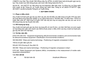Quy chuẩn kỹ thuật Quốc gia QCVN 50:2011/BTTTT về thiết bị điện thoại VHF sử dụng trên tàu cứu nạn do Bộ trưởng Bộ Thông tin và Truyền thông ban hành
