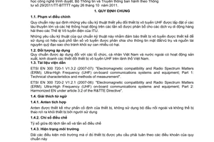 Quy chuẩn kỹ thuật Quốc gia QCVN 61:2011/BTTTT về điện thoại vô tuyến UHF do Bộ Thông tin và Truyền thông ban hành
