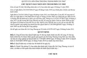 Quyết định 2517/QĐ-UBND 2011 công bố thủ tục hành chính Sở Công Thương Cần Thơ