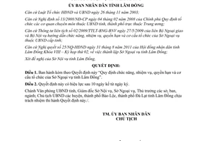 Quyết định 57/2011/QĐ-UBNĐ chức năng nhiệm vụ quyền hạn Sở Ngoại vụ Lâm Đồng