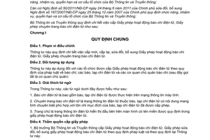 Thông tư 33/2011/TT-BTTTT hướng dẫn việc cấp Giấy phép hoạt động, chuyên trang