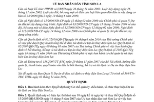 Quyết định 17/2011/QĐ-UBND Cơ chế quản lý, điều hành, tổ chức thực hiện Dự án