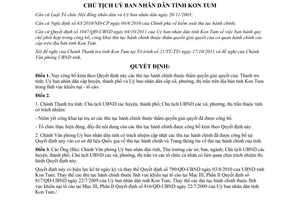 Quyết định 440/QĐ-CT năm 2011 TTHC lĩnh vực khiếu nại tố cáo Thanh tra tỉnh Ủy ban huyện xã Kon Tum